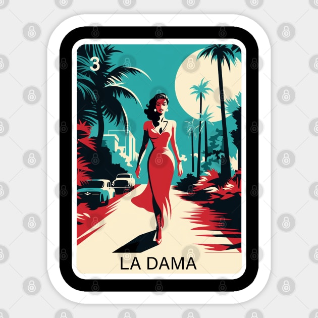 Mexican Lottery La Dama Lady Game of Mexico Loteria Design Sticker by VogueTime